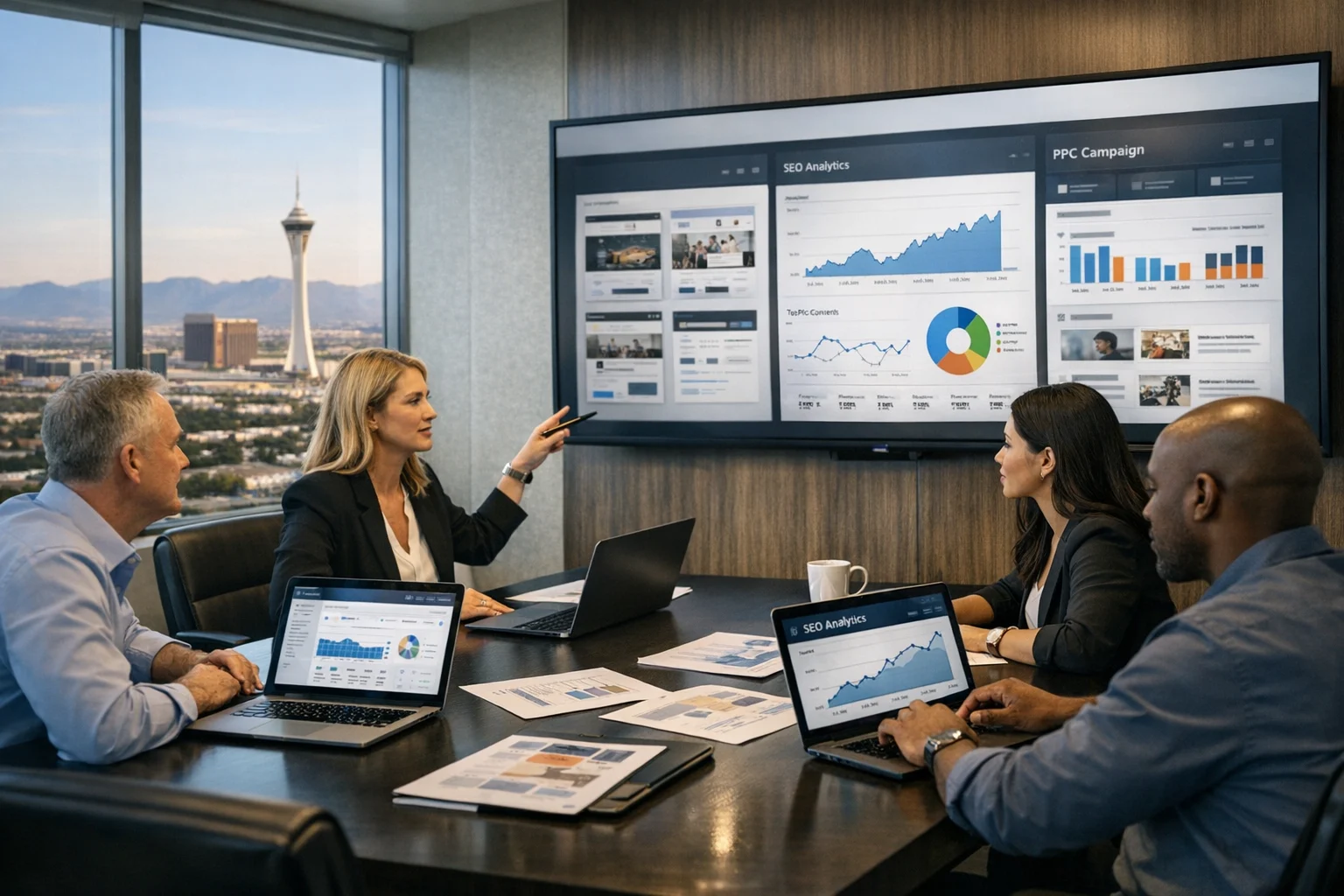 How Las Vegas Agencies Connect SEO, Web Design, PPC, Content